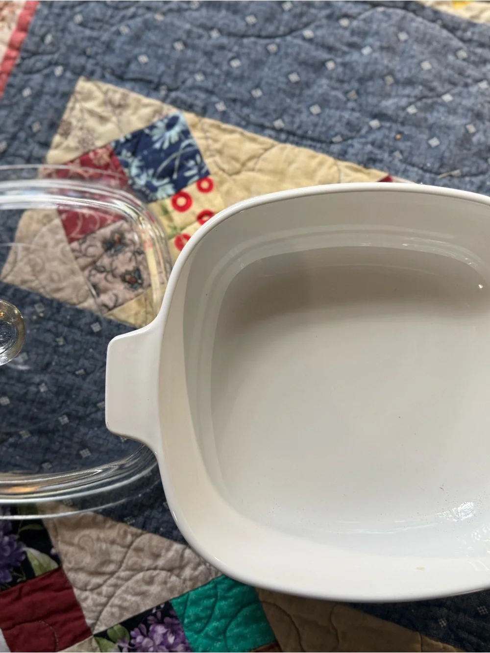 Vintage Corning Ware Blue Floral P-1-B 1 Qt Casserole Dish w Glass Lid USA